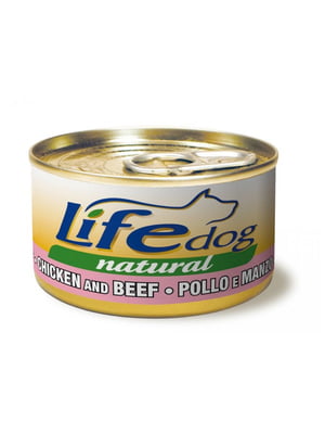 Консерви LifeDog Chicken Fillets With Beef для дорослих собак, філе яловичини та курки, 90 г | 6655753