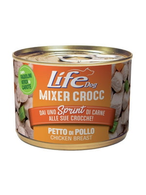 Консерва для собак Life Dog Mixer Crocc Petto di Pollo куриная грудка 150 г | 6655754
