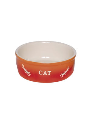 Миска Nobby 82375 для кішок керамічна CAT червона 13,5*4,5 см 250 мл | 6655774