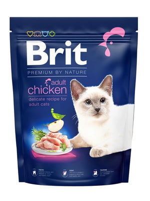 Сухий корм для кішок Brit Premium by Nature Cat Adult Chicken з куркою 300 г | 6655794