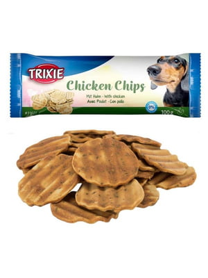 Лакомство для собак Trixie Chicken Chips со вкусом курицы d=4 см 100 г | 6655815
