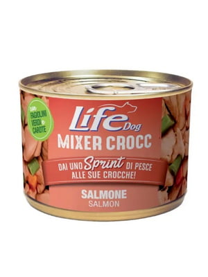 Консерва для собак холістик Life Dog Mixer Crocc Salmone з лососем 150 гр | 6655839