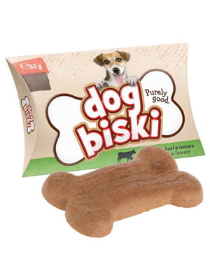 Печенье Briantos DogBiski для собак с курицей, говядиной и помидорами  90 г | 6655852
