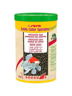 Корм для золотых рыб Sera Goldy Color Spirulina в гранулах 390 гр 1000 мл | 6655854