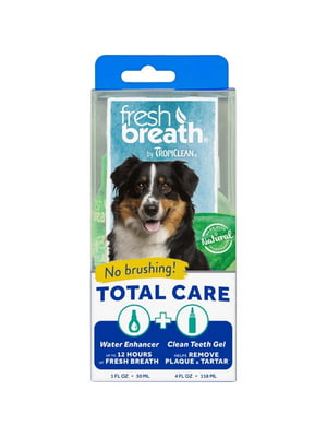 Набор TropiClean Fresh Breath No Brushng для чистки зубов, для собак, добавка в воду и гель, 30 мл/118 мл | 6655883