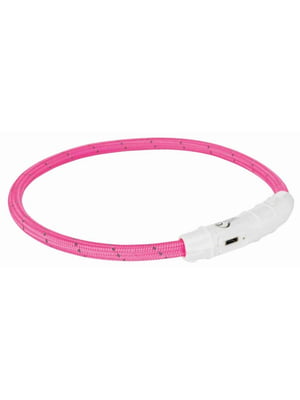 Ошейник Trixie 12708 светящийся с USB L-XL 65 см 7 мм Розовый | 6655936