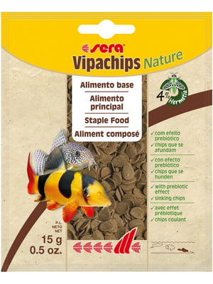Корм Sera Vipachips Nature для донных рыб в чипсах 15 гр | 6656073