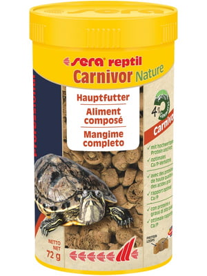 Корм для м`ясоїдних рептилій Sera Reptil Carnivor Nature 250 мл (72 гр) | 6656084
