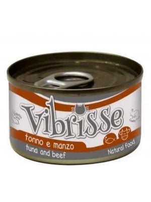Консерва для дорослих котів Vibrisse з/б тунець та яловичина 70 г | 6656123