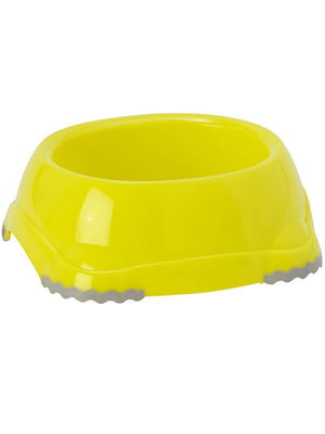 Пластиковая миска для собак и кошек Moderna Смарти лимонная 315 мл | 6656142