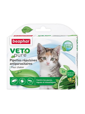 Краплі протипаразитні Beaphar Bio Spot On для кошенят ціна за 1 піпетку | 6656256
