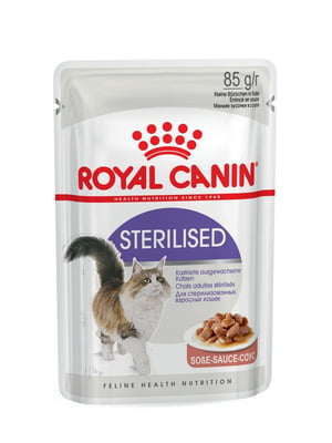 Консерва для дорослих стерилізованих котів Royal Canin Sterilised in gravy пауч 85 г | 6656283