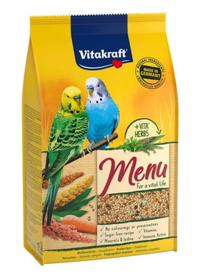Повсякденний корм для хвилястих папуг Vitakraft Menu Vital 500 г | 6656356