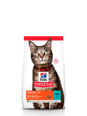 Сухой корм для котов Hills Science Plan Feline Adult Tuna с тунцом 10 кг | 6656378