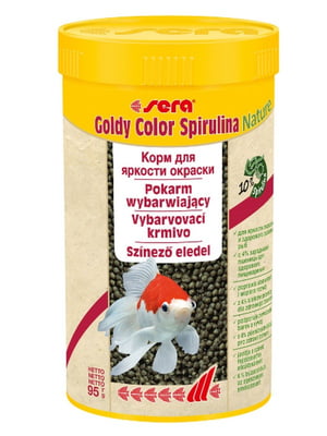 Корм для золотых рыб Sera Goldy Color Spirulina в гранулах 250 мл (95 гр) | 6656405