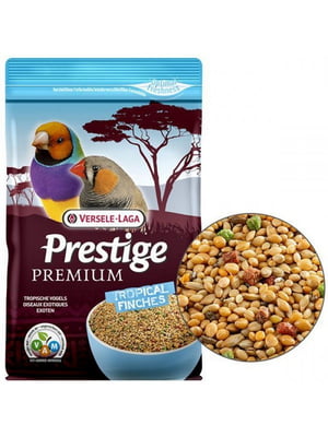 Корм для тропічних птахів Versele-Laga Prestige Premium Tropical Birds зернова суміш 800 г | 6656478