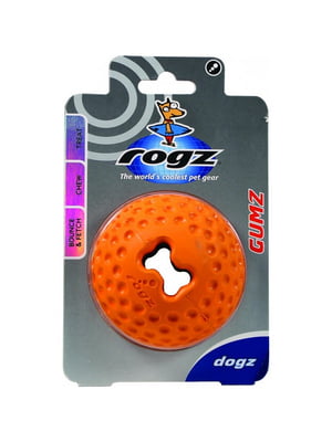 Игрушка для собак Rogz GUMZ мяч оранжевый М | 6656494