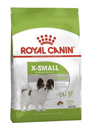 Сухий повнораціонний корм Royal Canin X-Small Adult для собак дрібних порід від 10 місяців 500 г | 6656539