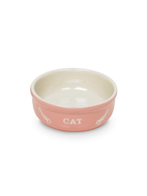 Миска Nobby 73366 для кошек керамическая розово-бежевая 13,5*5 см 240 мл | 6656543