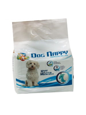 Підгузник Croci Dog Nappy для собак вагою 3-6 кг, обхват 32-44 см 12 шт C ціна за 1 шт | 6656552