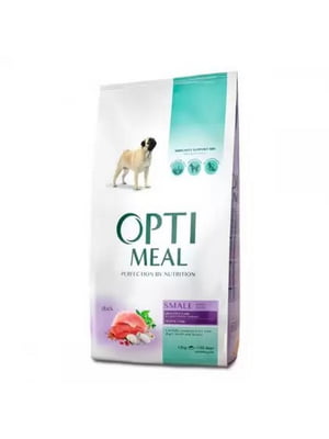 Сухий повнораційний корм Optimeal для собак малих порід зі смаком качки 12 кг | 6656745