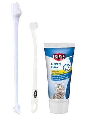 Зубна паста Trixie 25620 для котів із щіткою 50 гр | 6656785