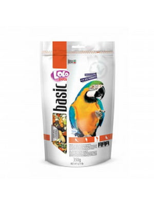 Повседневный корм для крупных попугаев Lolopets 350 гр | 6656843