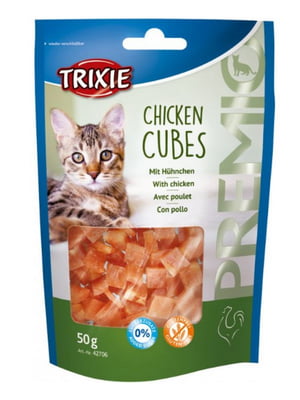 Лакомство для кошек Trixie 42706 Premio Chicken Cubes куриные кубики 50 г | 6656935