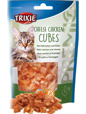 Ласощі для кішок Trixie сирно-курячі кубики 50 гр Cheese Chicken CUBES | 6656936