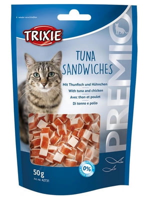 Лакомство для кошек Trixie 42731 Premio Tuna Sandwiches тунец 50 г | 6656937