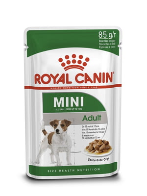 Вологий корм для дорослих собак дрібних порід Royal Canin Mini Adult 85 гр | 6656986