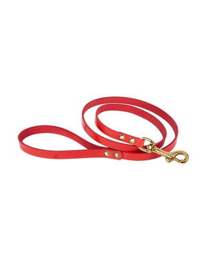 Поводок для собак BronzeDog кожаный красный 10 мм 120 см | 6657011
