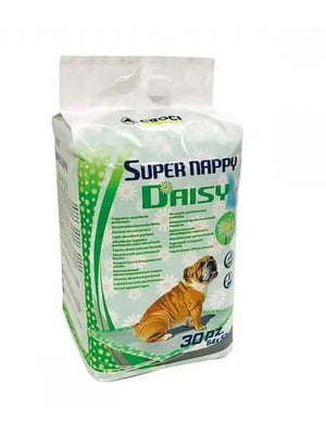 Пелюшки для собак Croci Super Nappy Daisy з ароматом ромашки 57 х 54 см 30 шт  ЦІНА ЗА 1 ШТ | 6657106