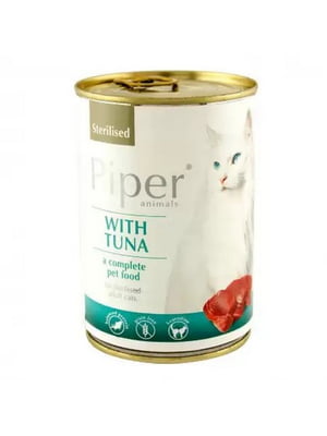 Консерва для стерилизованных котов Dolina Noteci PIPER Sterilised Tuna ж/б с тунцом 400 г DN162- | 6657147