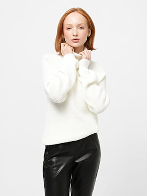 Теплий білий светр із додаванням вовни | 6657158