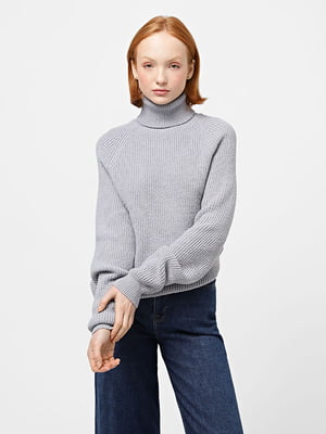 Теплий сірий светр із додаванням вовни | 6657160