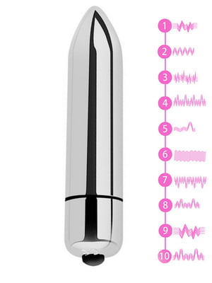 Віброкуля (міні вібраторкуля) для кліторальної мастурбації — срібляста | 6657593