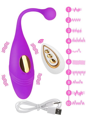Віброяйце з дистанційним пультом для вагінальної стимуляції — фіолетове | 6657604
