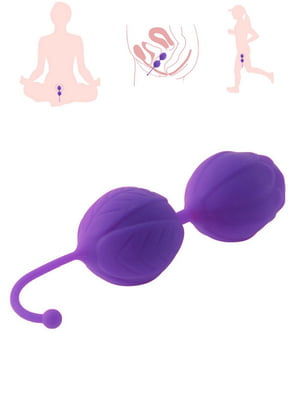 Силіконові вагінальні кульки для зміцнення м'язів піхви — фіолетові | 6657713