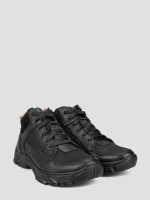 Кожаные черные кроссовки на шерстяной подкладке | 6658533