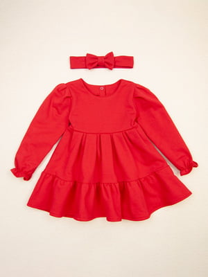 Красное платье с повязкой | 6664566