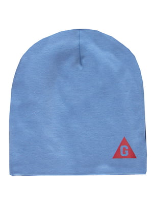 Шапка голубая с логотипом бренда | 6664758