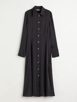 Платье-рубашка черное | 6665419