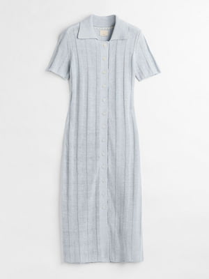 Сукня-футболка сіро-блакитна | 6665519