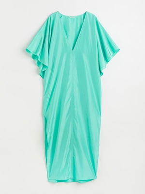 Сукня А-силуету оверсайз бірюзового кольору | 6665526