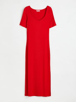 Платье-футляр красное | 6665625