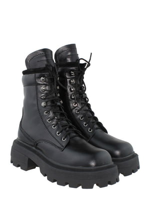 Ботинки черные кожаные | 6666110