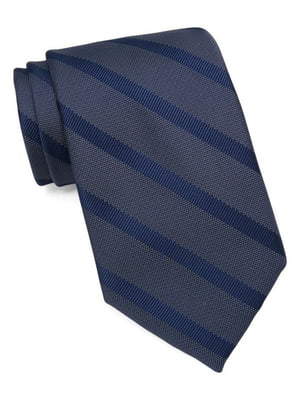 Краватка синя в смужку | 6673175