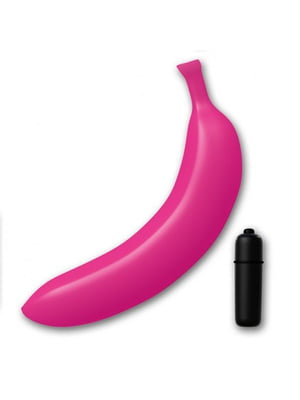 Вібратор-банан рожевий з віброкулею | 6666887