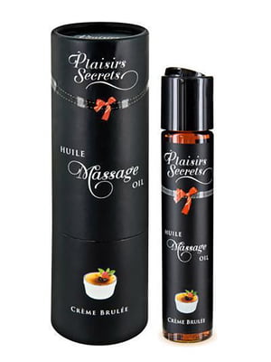 Масажна їстівна олія з афродизіаками в подарунковій упаковці Plaisirs Secrets Creme Brulee (59 мл) | 6667151